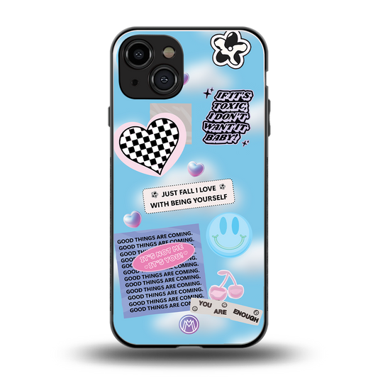brightside back phone cover | glass case for iphone 15