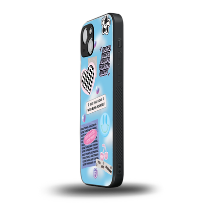 brightside back phone cover | glass case for iphone 15