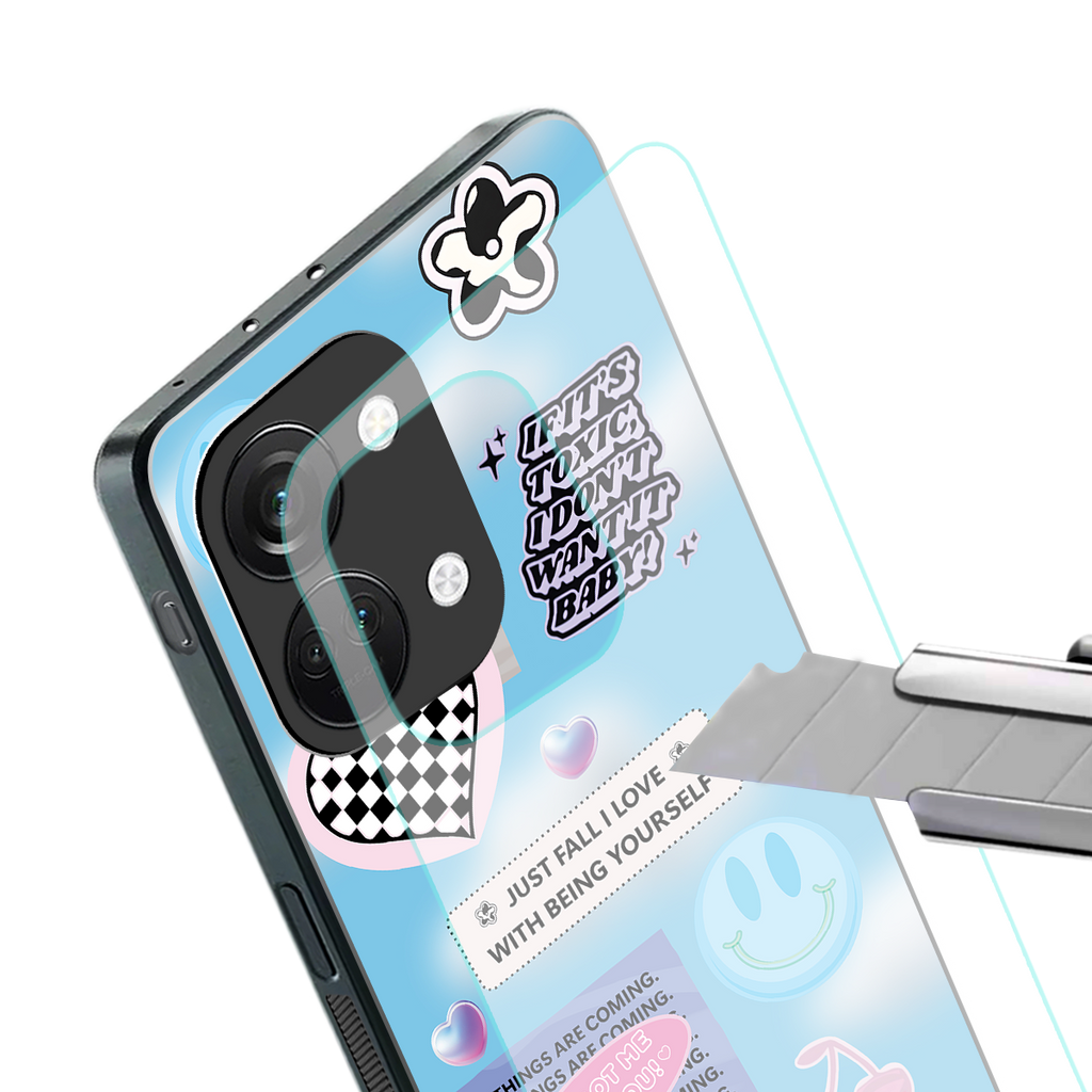brightside back phone cover | glass case for oneplus nord 3