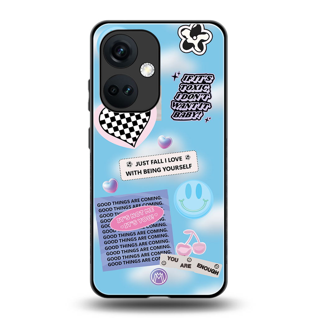 brightside back phone cover | glass case for oneplus nord ce 3