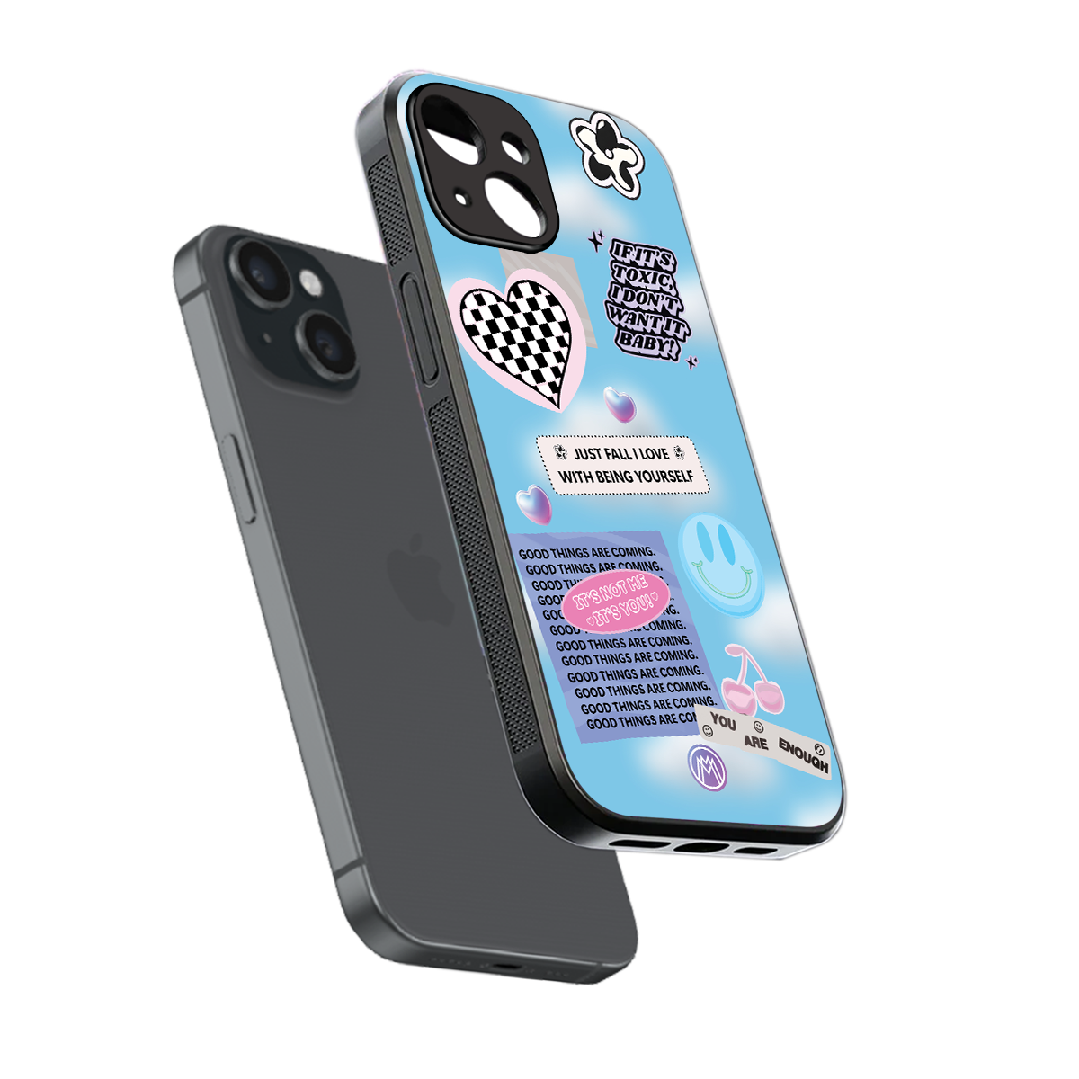 brightside back phone cover | glass case for iphone 15