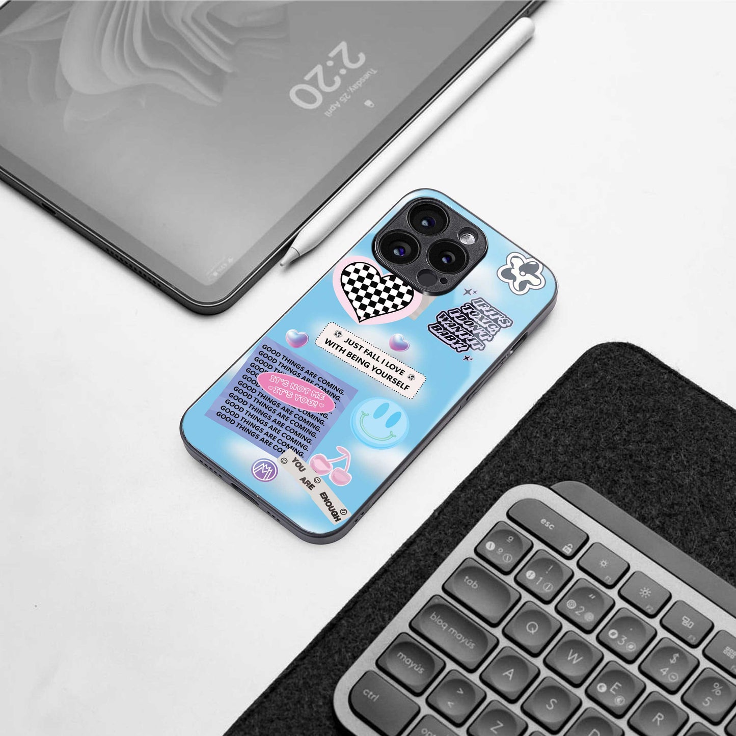 brightside back phone cover | glass case for iphone 14 pro max