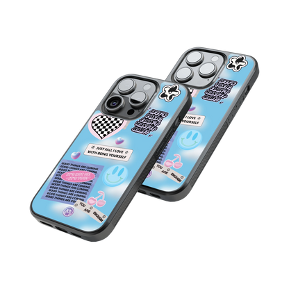 Protective Glass Back Phone Case Compatible with iPhone, Samsung, OnePlus, Pixel & More