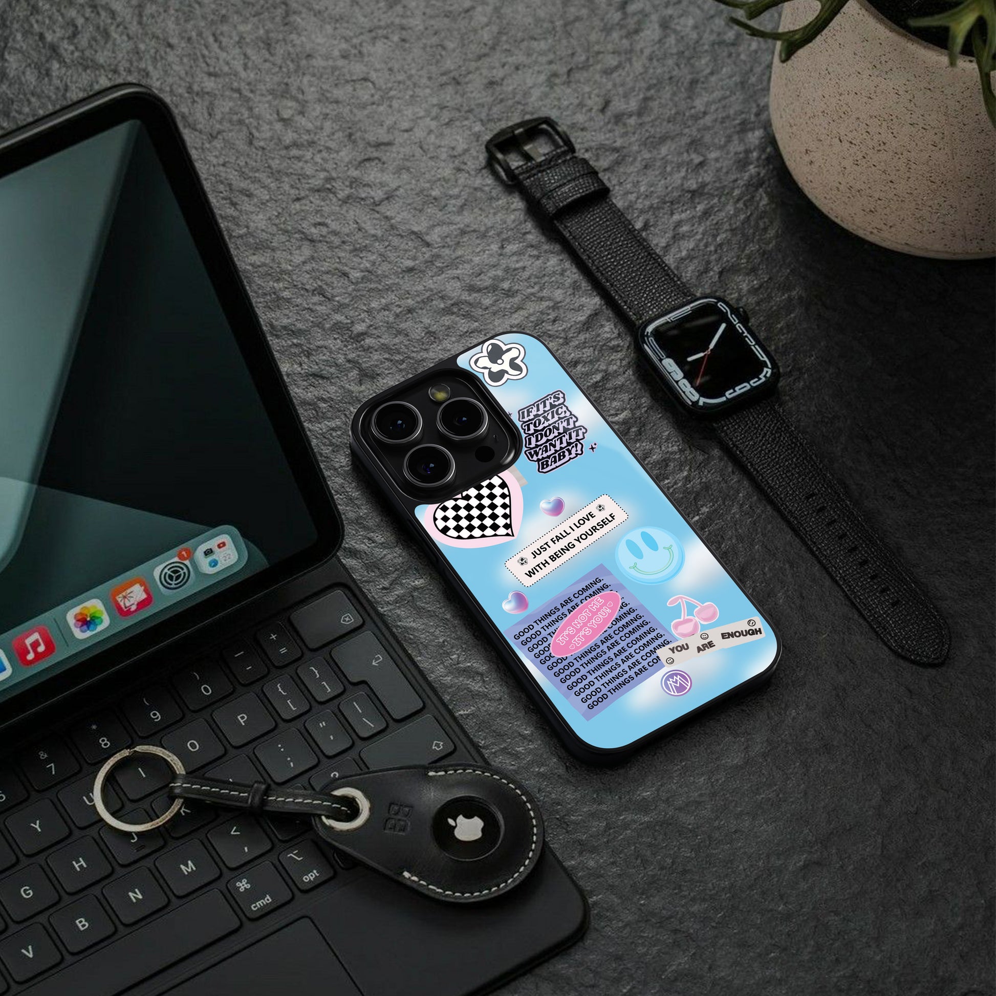 brightside back phone cover | glass case for iphone 16 pro max