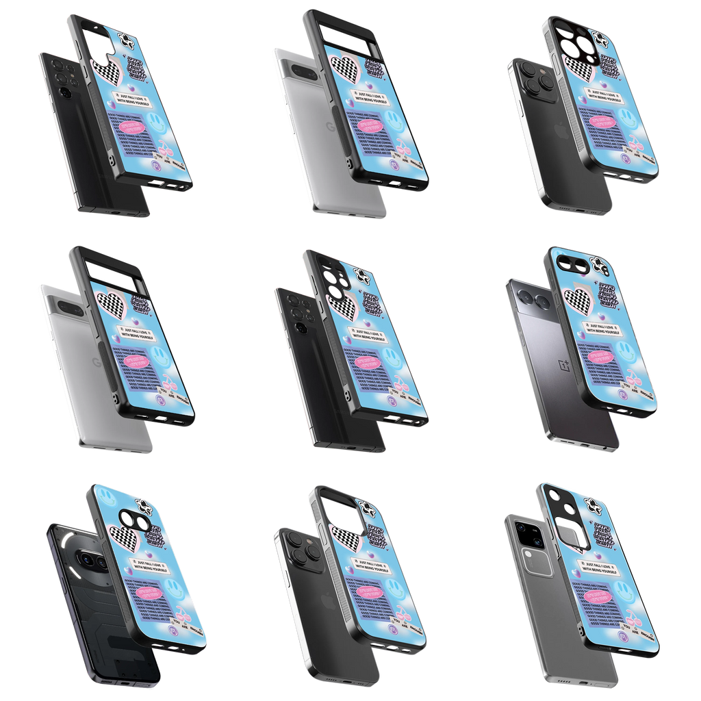 Durable Glass Back Mobile Case for iPhone, Samsung, OnePlus, Google Pixel, Redmi, Vivo, Oppo