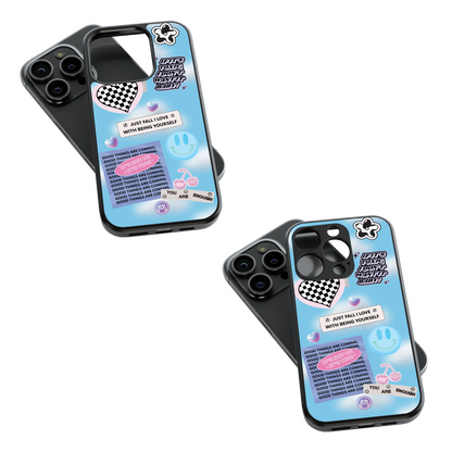 Trendy Glass Back Mobile Case for iPhone, Samsung, Redmi, OnePlus, Google Pixel, Motorola