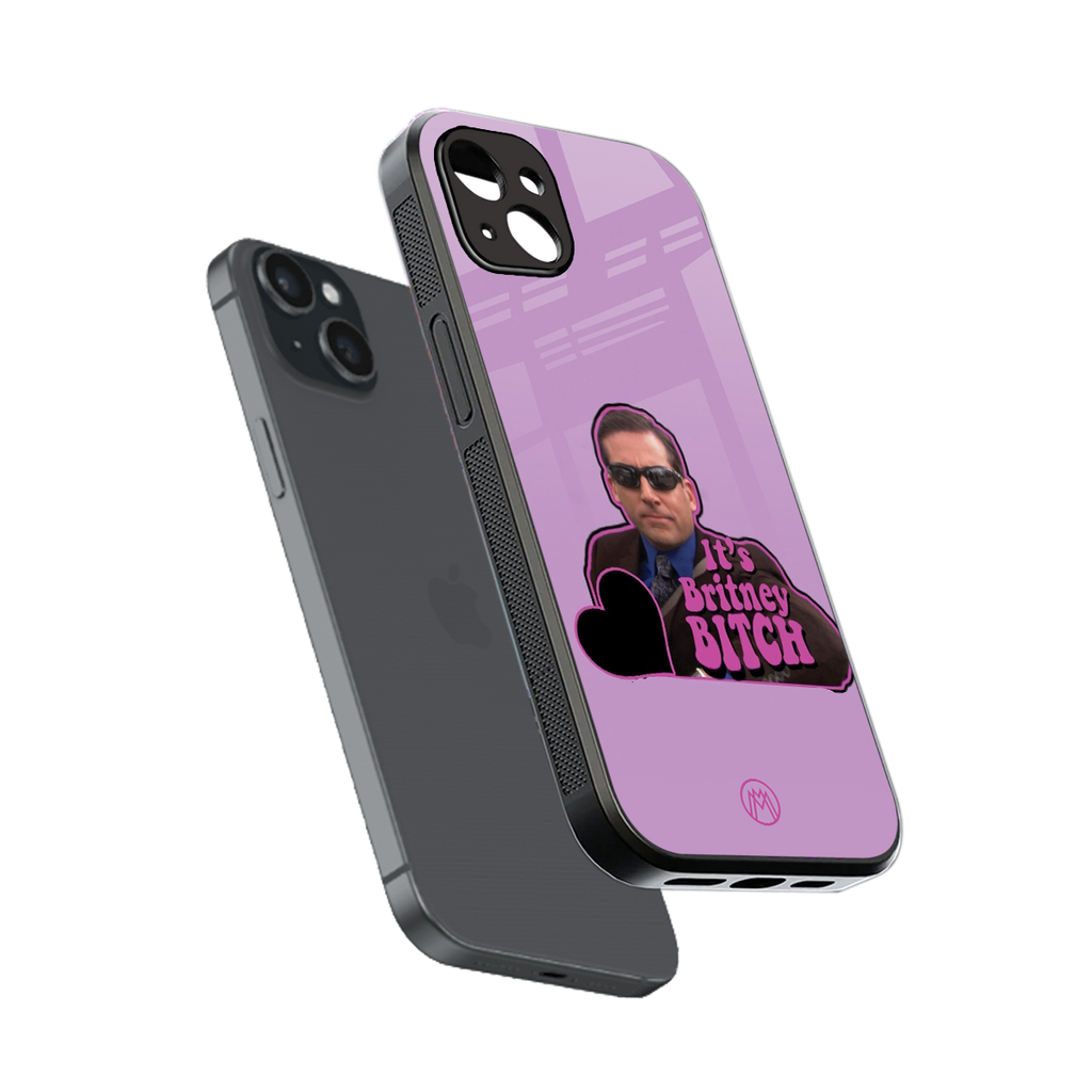 britney bitch back phone cover | glass case for iphone 15 plus
