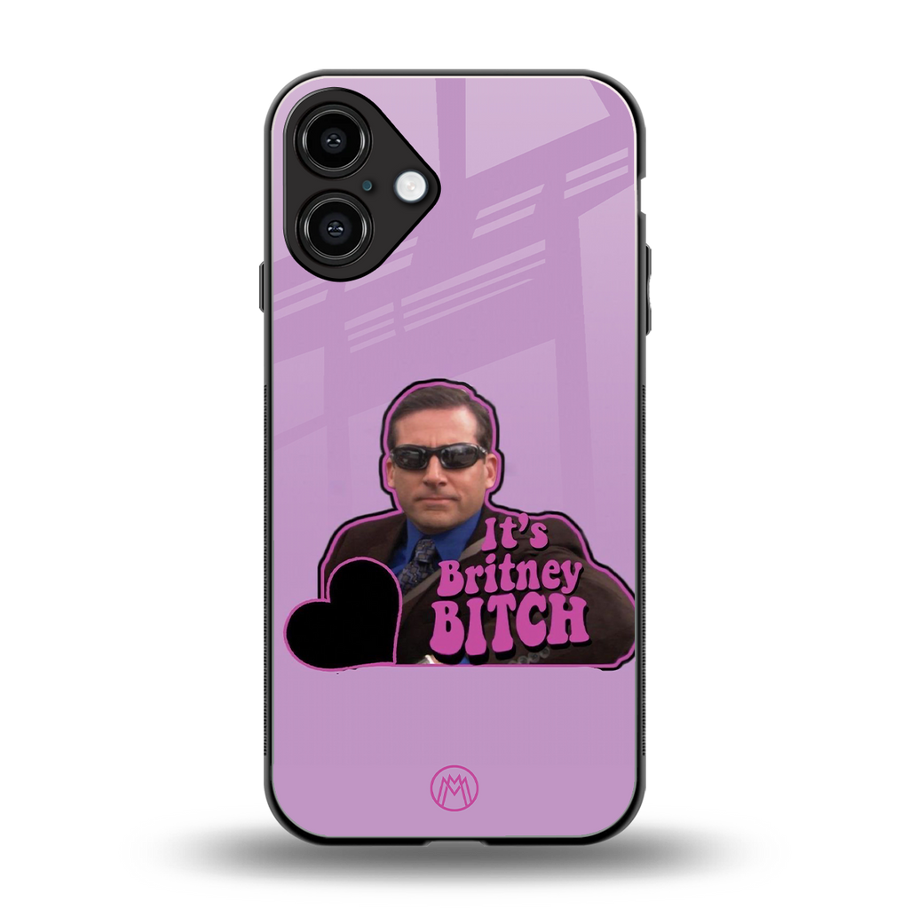 britney bitch back phone cover | glass case for iphone 16 plus