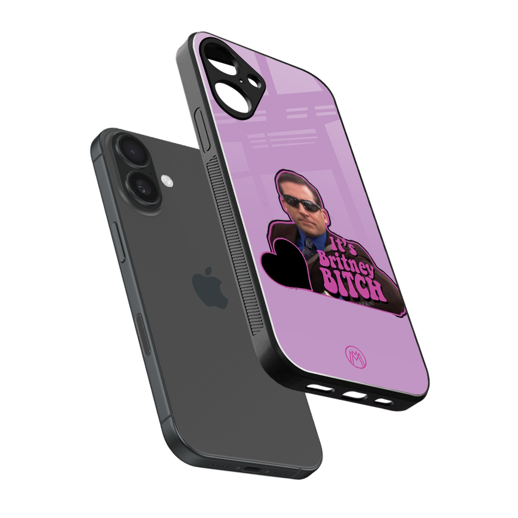 britney bitch back phone cover | glass case for iphone 16 plus