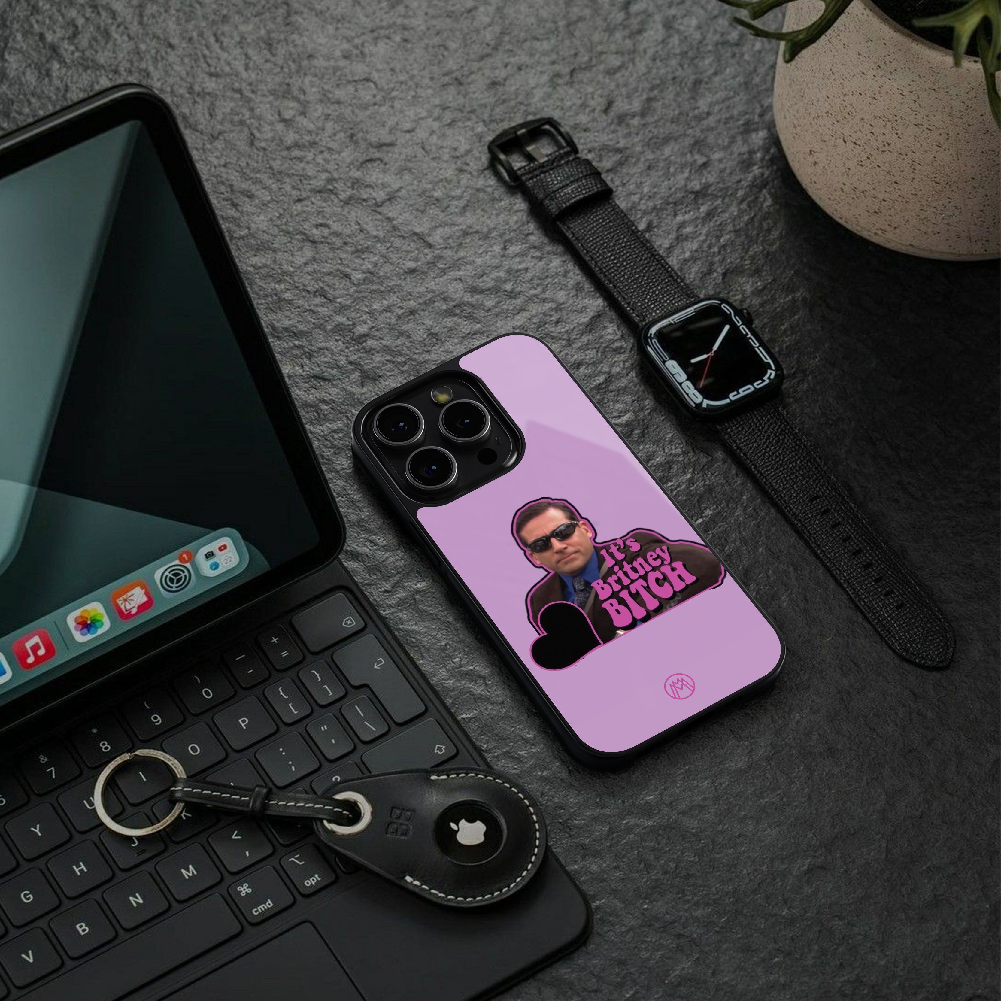 britney bitch back phone cover | glass case for iphone 16 plus