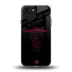 broken heart social club back phone cover | glass case for iphone 13 mini