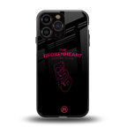 broken heart social club back phone cover | glass case for iphone 13 pro max