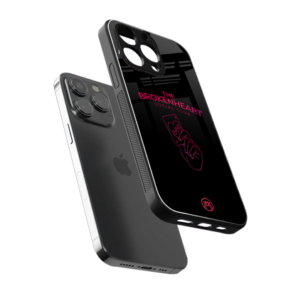 broken heart social club back phone cover | glass case for iphone 13 pro max
