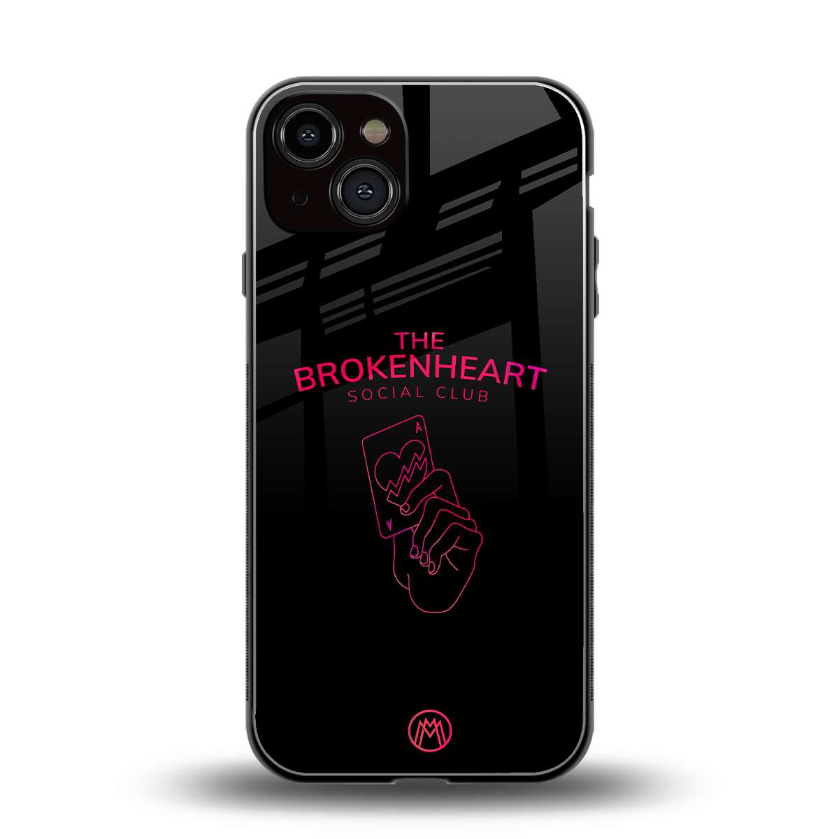 broken heart social club back phone cover | glass case for iphone 13