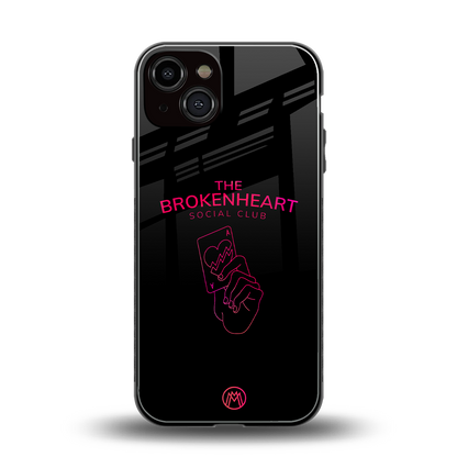 broken heart social club back phone cover | glass case for iphone 13