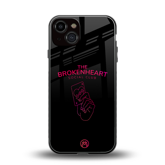 broken heart social club back phone cover | glass case for iphone 13