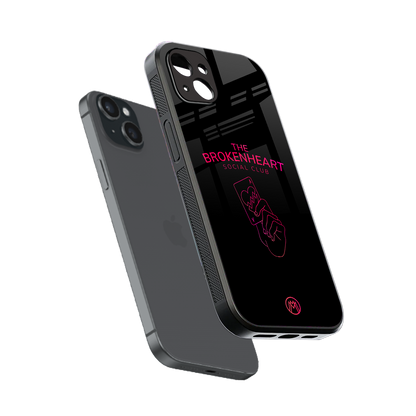 broken heart social club back phone cover | glass case for iphone 14 plus