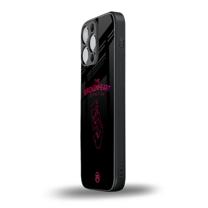 broken heart social club back phone cover | glass case for iphone 14 pro max