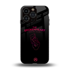 broken heart social club back phone cover | glass case for iphone 15 pro