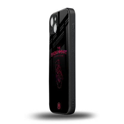 broken heart social club back phone cover | glass case for iphone 15