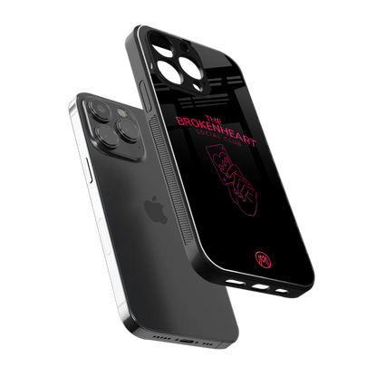 broken heart social club back phone cover | glass case for iphone 14 pro
