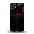 broken heart social club back phone cover | glass case for iphone 16 plus