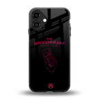 broken heart social club back phone cover | glass case for iphone 16 plus