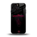 broken heart social club back phone cover | glass case for iphone 16 pro