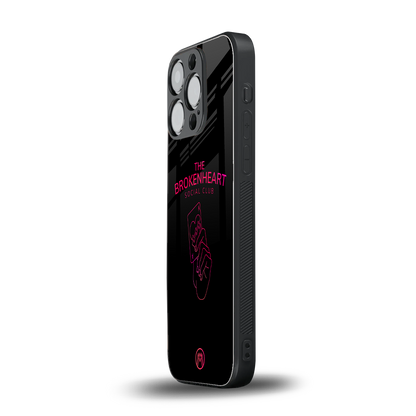 broken heart social club back phone cover | glass case for iphone 16 pro