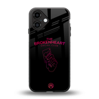 broken heart social club back phone cover | glass case for iphone 16