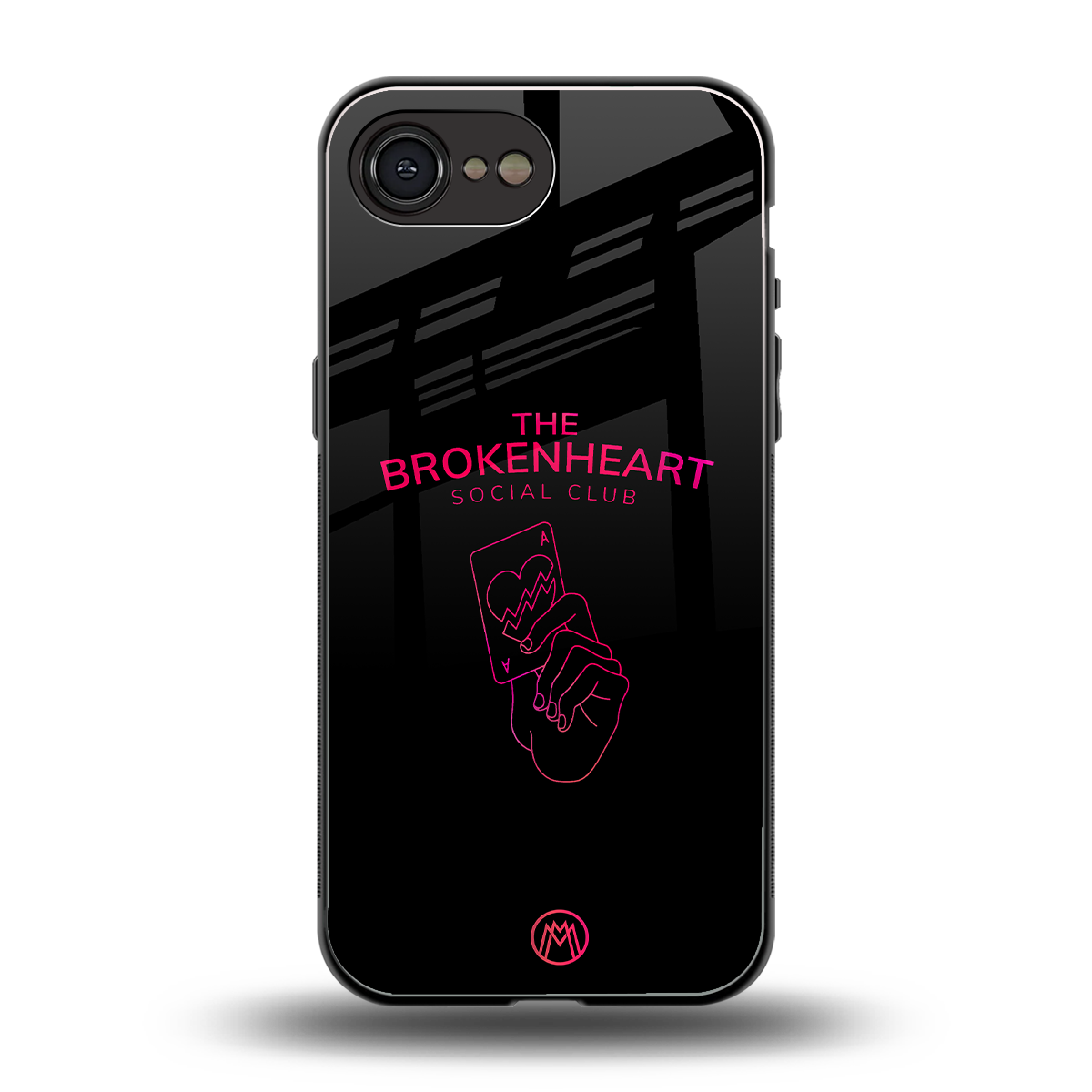 broken heart social club back phone cover | glass case for iphone 16e