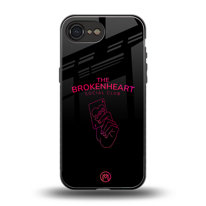 broken heart social club back phone cover | glass case for iphone 16e