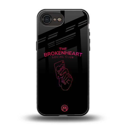 broken heart social club back phone cover | glass case for iphone 16e