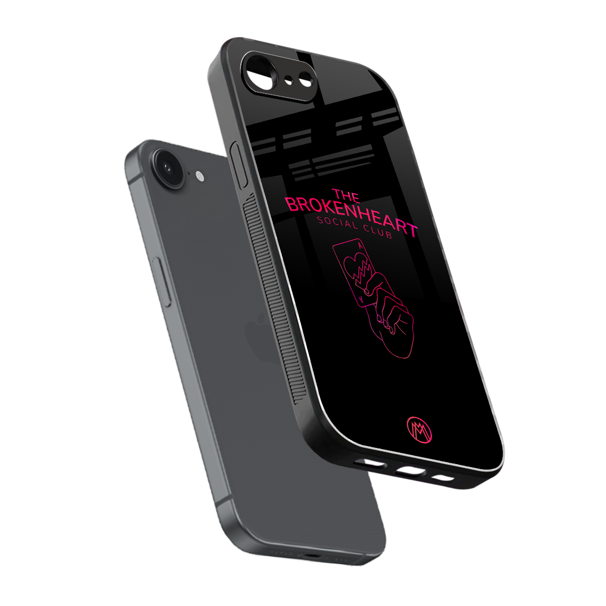 broken heart social club back phone cover | glass case for iphone 16e