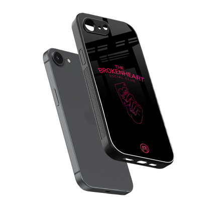 broken heart social club back phone cover | glass case for iphone 16e