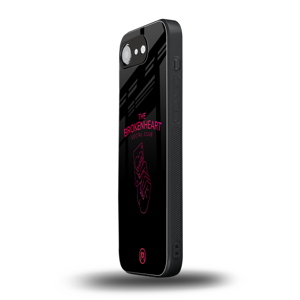 broken heart social club back phone cover | glass case for iphone 16e
