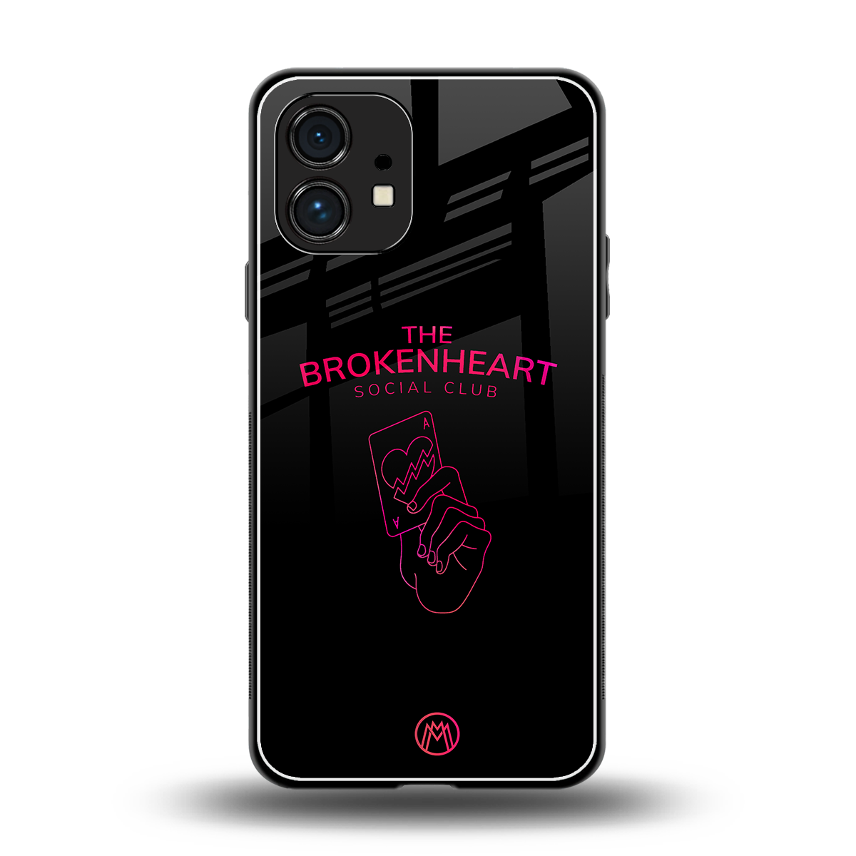 broken heart social club back phone cover | glass case for nothing phone 1