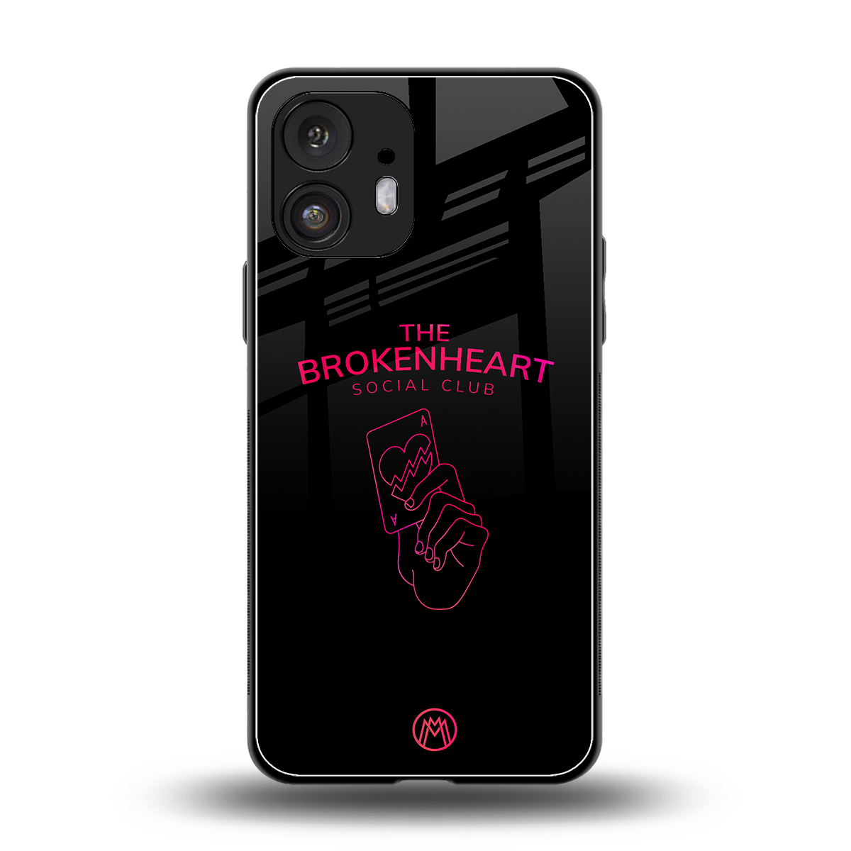 broken heart social club back phone cover | glass case for nothing phone 2