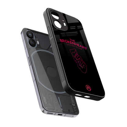 broken heart social club back phone cover | glass case for nothing phone 2