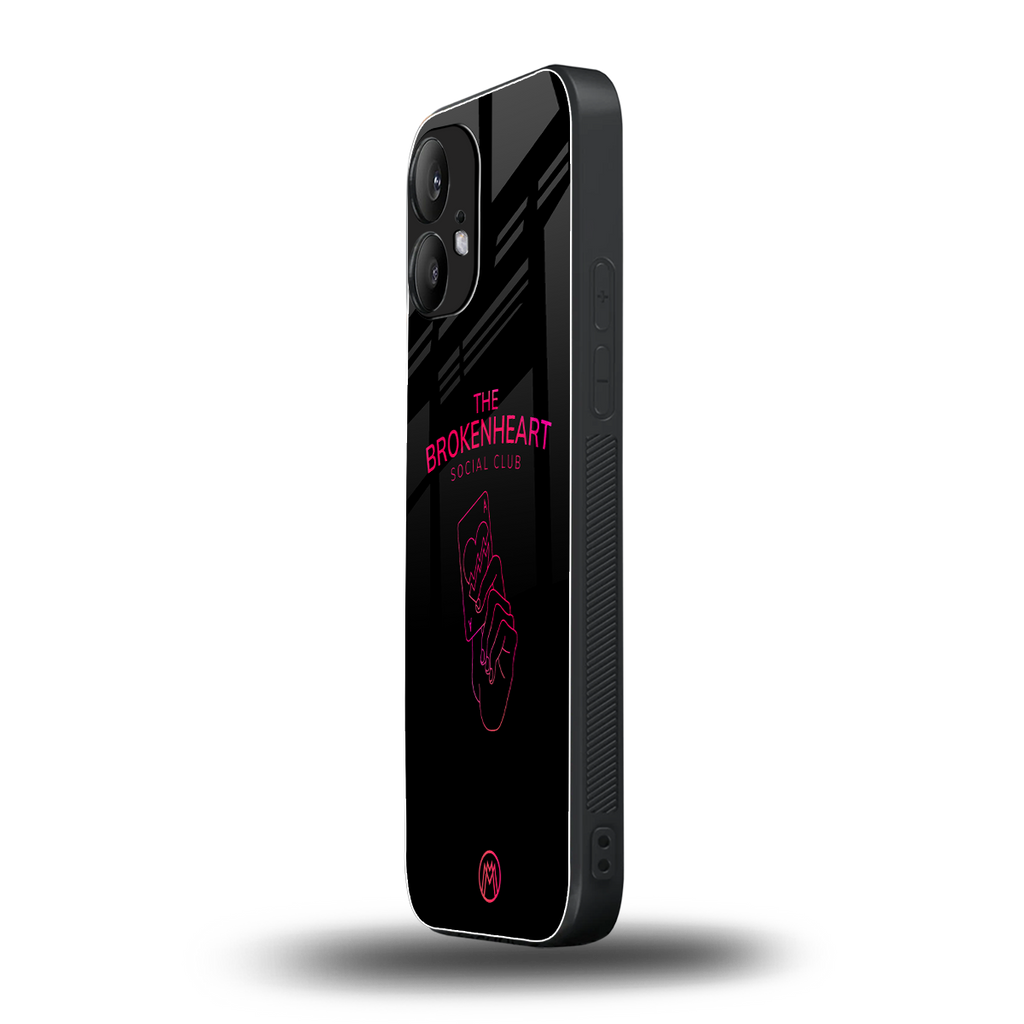 broken heart social club back phone cover | glass case for nothing phone 2