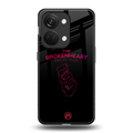broken heart social club back phone cover | glass case for oneplus nord 3