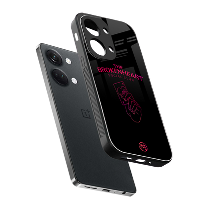 broken heart social club back phone cover | glass case for oneplus nord 3