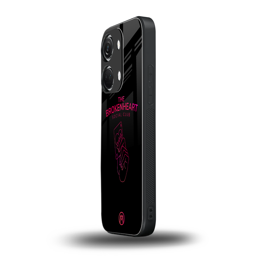 broken heart social club back phone cover | glass case for oneplus nord 3