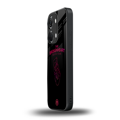 broken heart social club back phone cover | glass case for oneplus nord 3