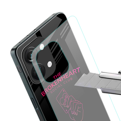 broken heart social club back phone cover | glass case for oneplus nord 3