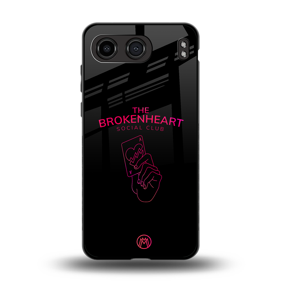 broken heart social club back phone cover | glass case for oneplus nord 4