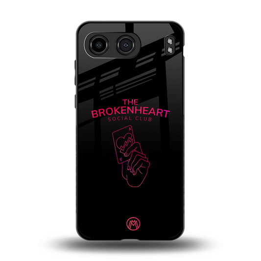 broken heart social club back phone cover | glass case for oneplus nord 4