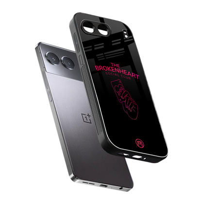 broken heart social club back phone cover | glass case for oneplus nord 4