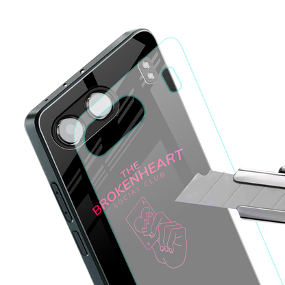 broken heart social club back phone cover | glass case for oneplus nord 4