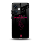 broken heart social club back phone cover | glass case for oneplus nord ce 3